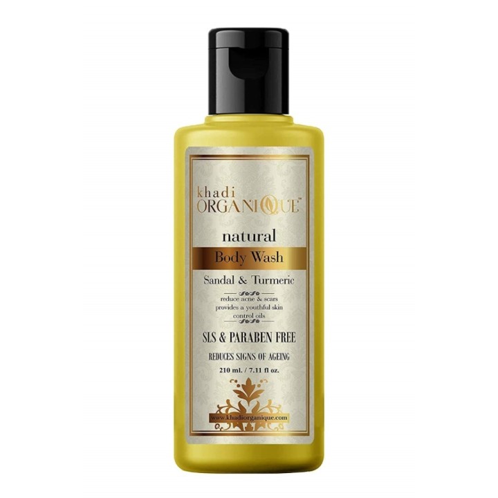 Khadi Organique Natural Sandal & Turmeric Body Wash - Reduces Signs