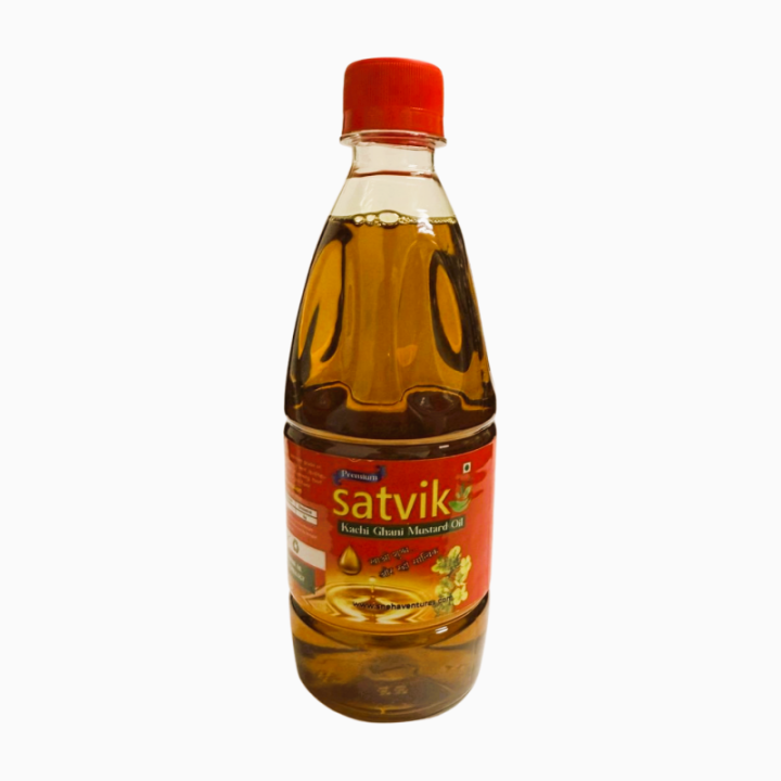 Satvik Pure Kachi Ghani Cold Pressed Mustard Oil (500ml)
