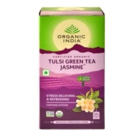 Organic India Tulsi Green Tea Jasmine 25N Infusion Bags- Stress