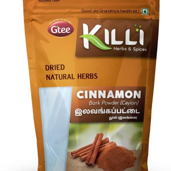 Killi Herbs & Spices Cinnamon Bark Powder / Dalchini Bark Powder Ceylon (100g)