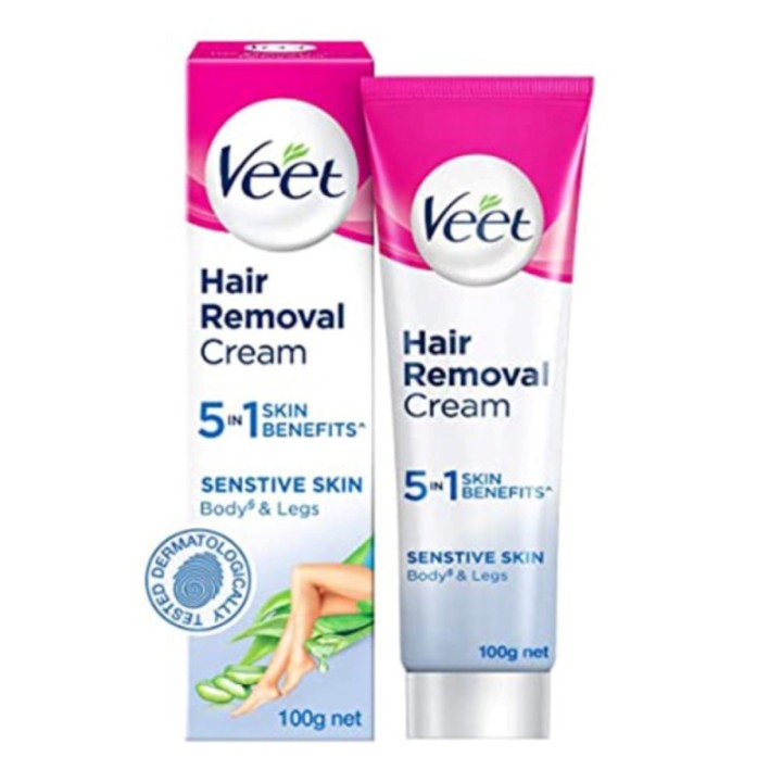Veet Hair Removal Cream 5 in 1 Skin Benefits, for Sensitive Skin