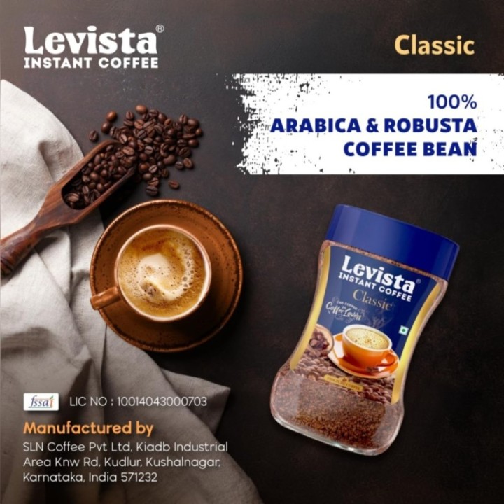 Levista Classic the Coffee for Coffee Lovers, 100% Pure Coffee 100g