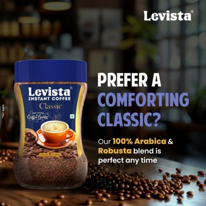 Levista Classic the Coffee for Coffee Lovers, 100% Pure Coffee 50g
