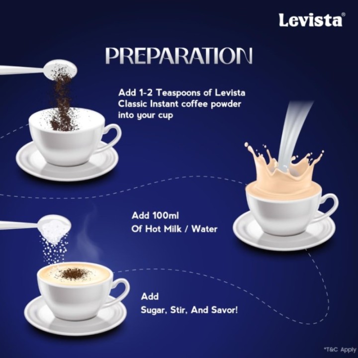 Levista Classic the Coffee for Coffee Lovers, 100% Pure Coffee 50g