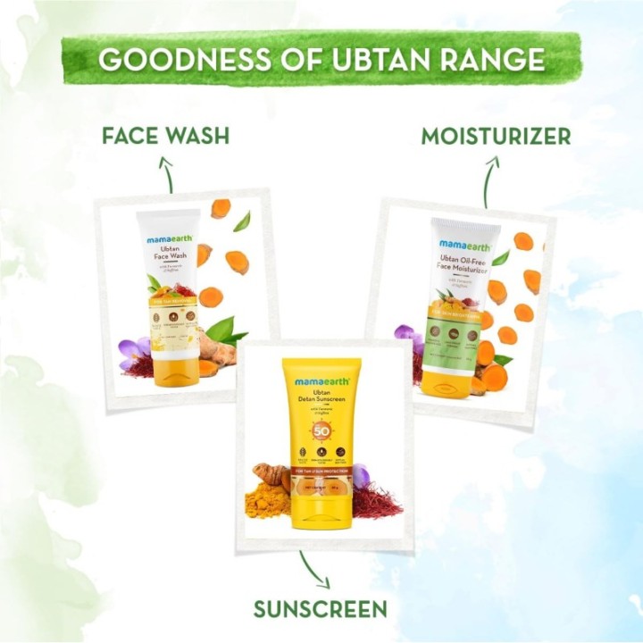 Mamaearth Ubtan Detan Sunscreen Spf 50 50g