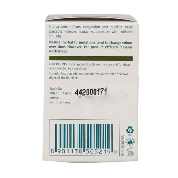 Himalaya Cold Balm - Rapid Action, Relieves Congestion, Clears