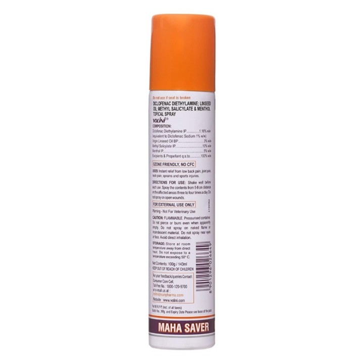 Volini All Round 360 Action Pain Relief Spray 100g