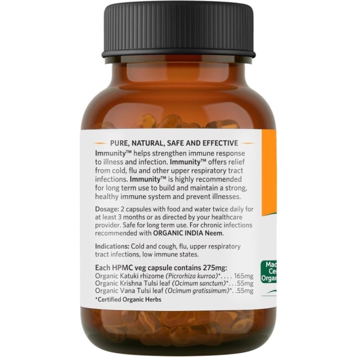Organic India Immunity Boosts Immune Response, 60 Capsules