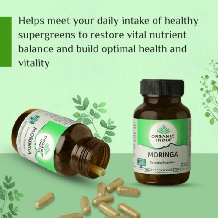 Organic India Moringa Essential Nutrition, 60 Capsules