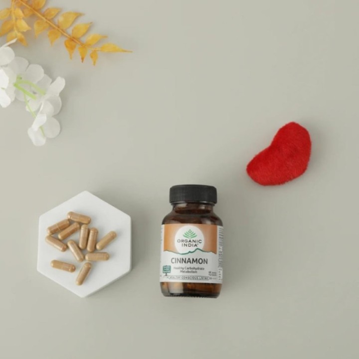 Organic India Cinnamon Healthy Carbohydrate Metabolism, 60 Capsules