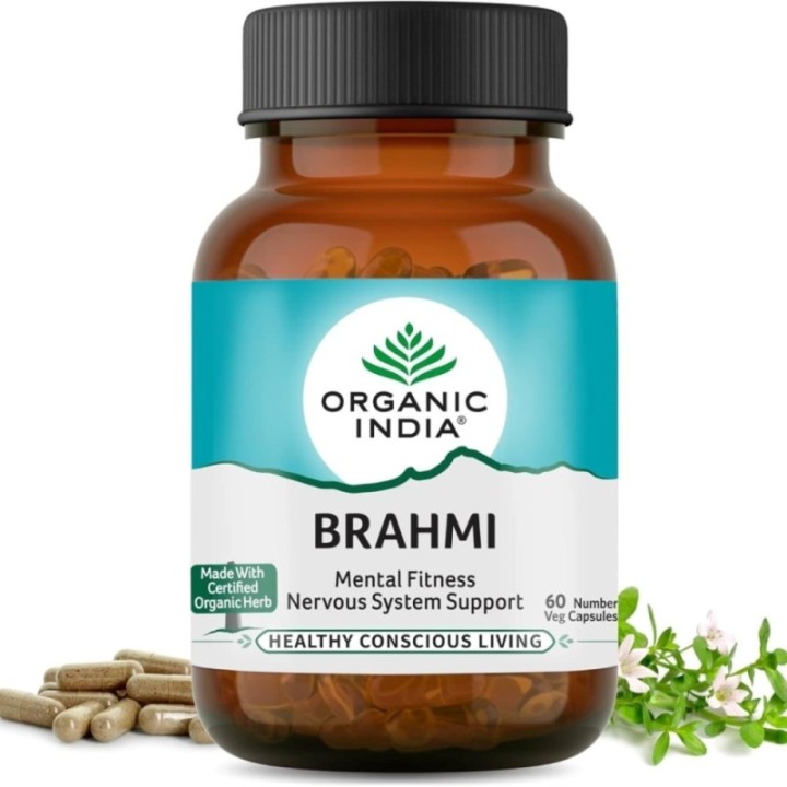 Organic India Brahmi Mental Fitness, 60 Capsules