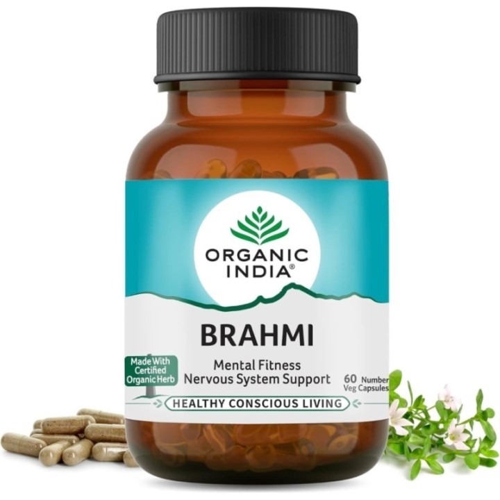 Organic India Brahmi Mental Fitness, 60 Capsules