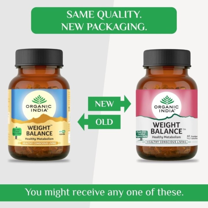 Organic India Weight Balance Healthy Metabolism, 60 Capsules