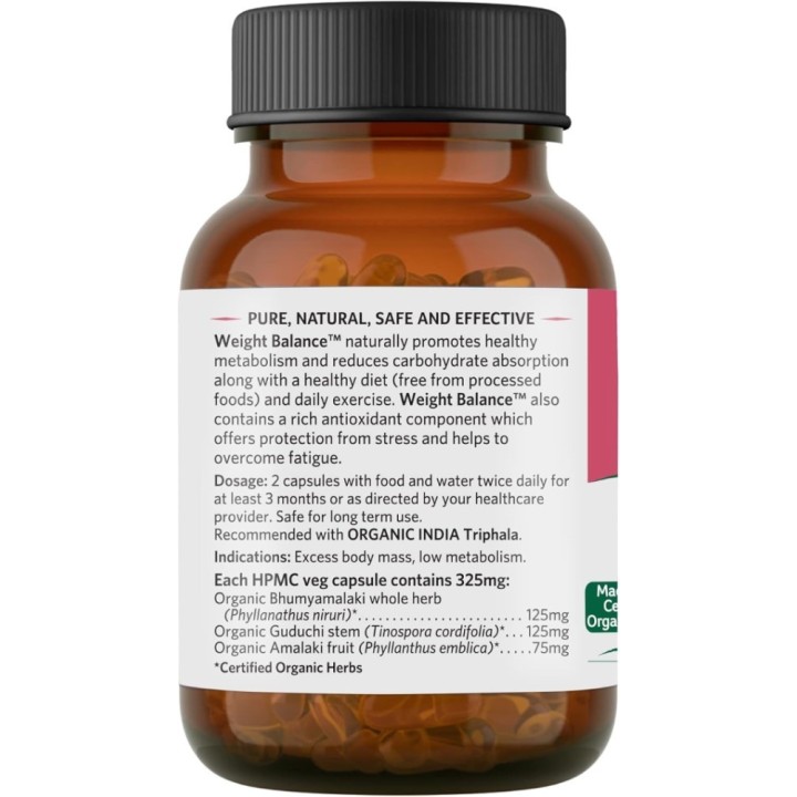 Organic India Weight Balance Healthy Metabolism, 60 Capsules