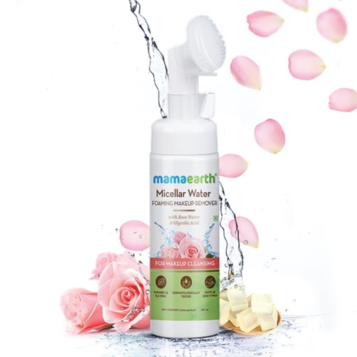 Mamaearth Micellar Water Foaming Makeup Remover with Rose Water