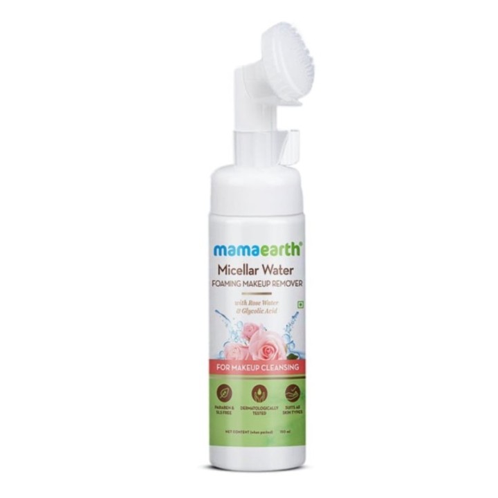 Mamaearth Micellar Water Foaming Makeup Remover with Rose Water