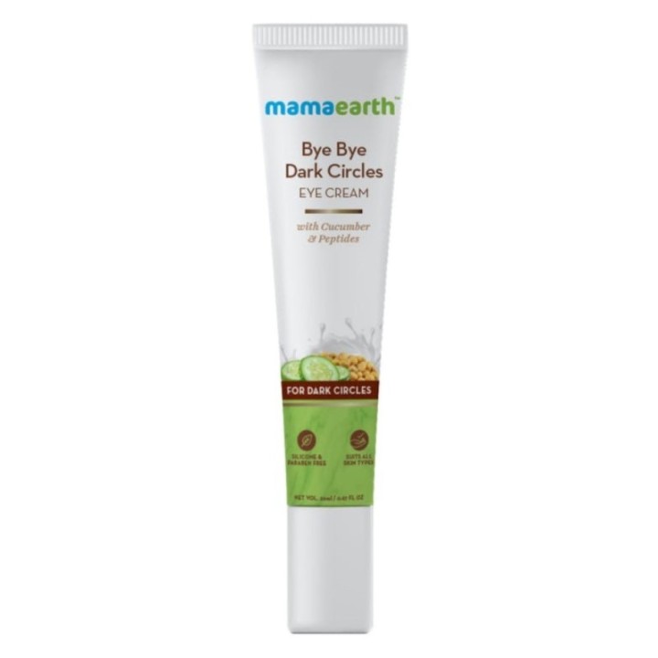 Mamaearth Bye Bye Dark Circles Eye Cream with Cucumber & Peptides