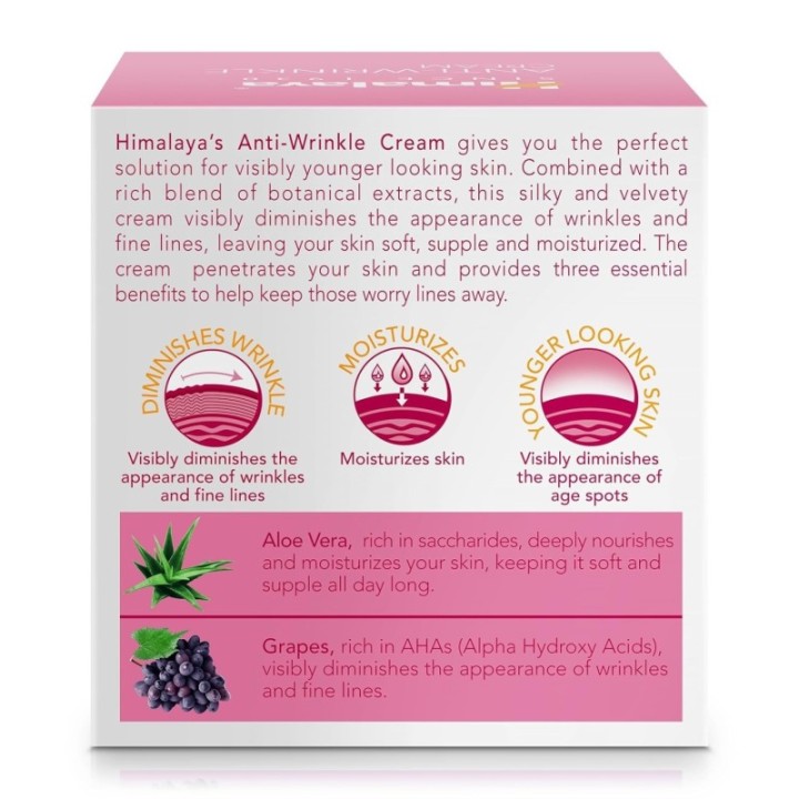 Himalaya Anti Wrinkle Cream (50g) - Reduces Wrinkles & Fine Lines