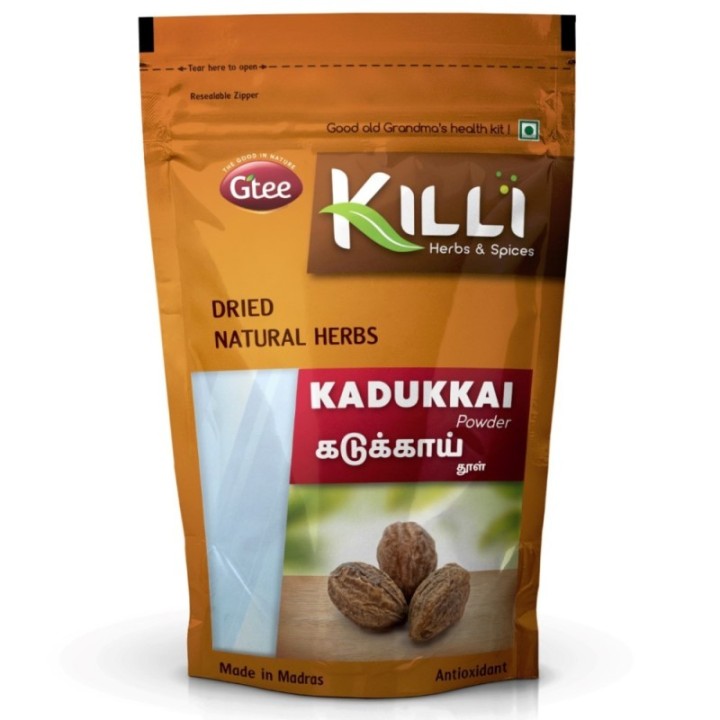 Killi Herbs & Spices Kadukkai, Haritaki Powder (Harad Powder)