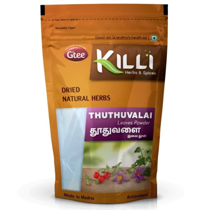 Killi Herbs & Spices Thuthuvalai Leaves Powder (Climbing Brinjal