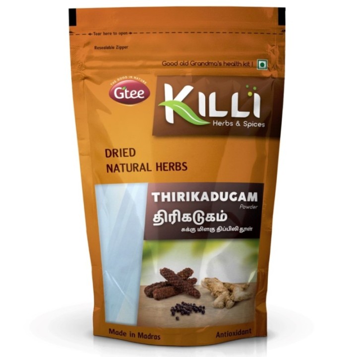 Killi Herbs & Spices Thirikadugam Powder (Trikatu), (Cold & Cough)