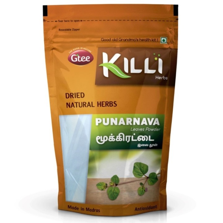 Killi Herbs & Spices Punarnava Leaves Powder (Hogweed, Mookirattai