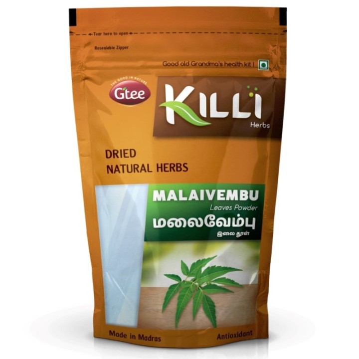 Killi Herbs &Amp; Spices Malaivembu Leaves Powder (Malabar Neemwood)
