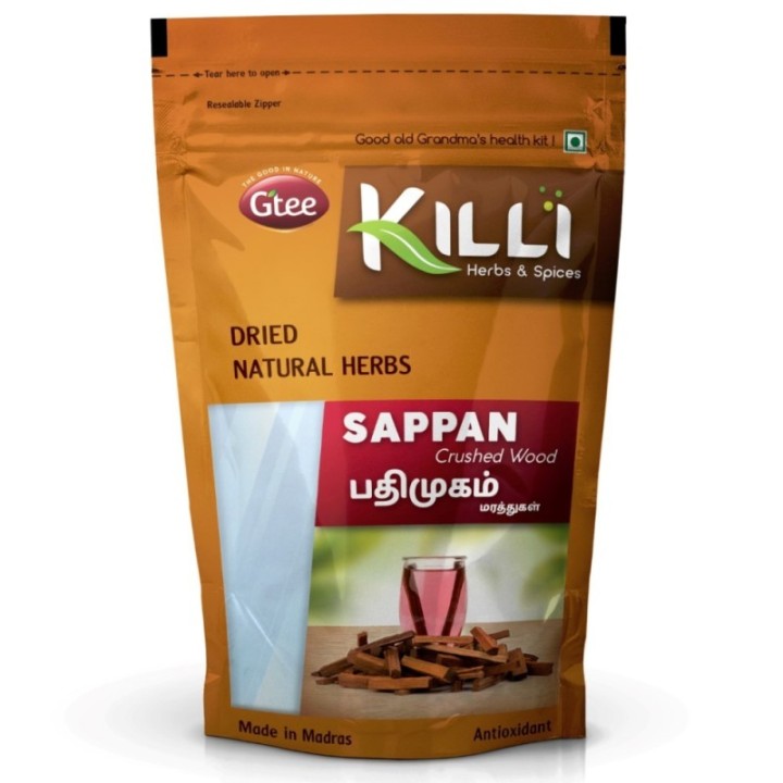 Killi Herbs & Spices Sappan Crushed Wood Powder (Indian Redwood