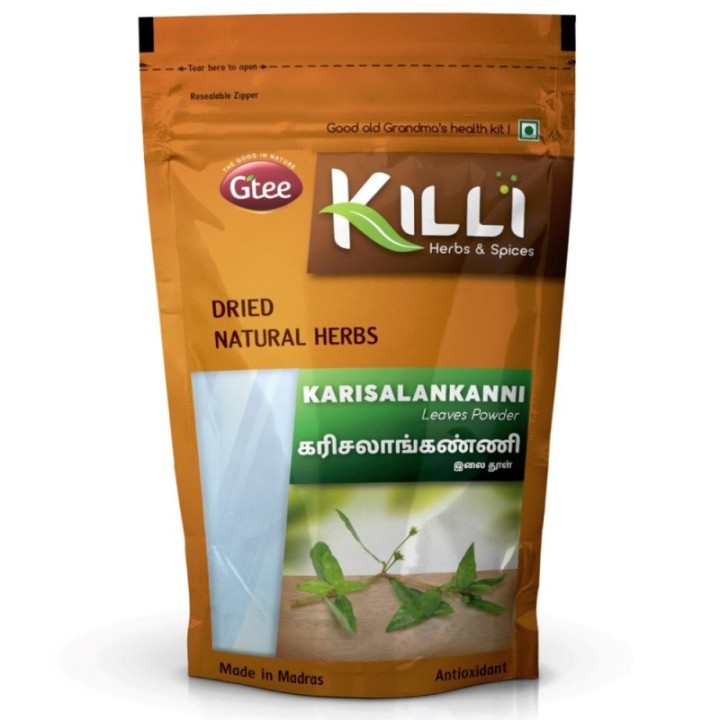 Killi Herbs & Spices Karisalankanni (Bhringraj) Leaves Powder, (Hair