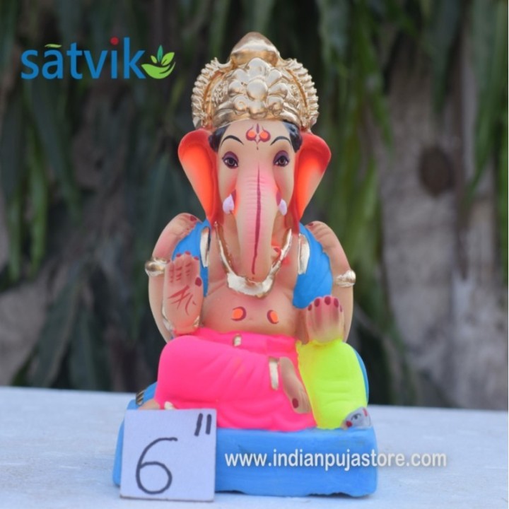 Aasan Mandi Load Eco Friendly Ganesha Idol Made of Clay Shadu Mati