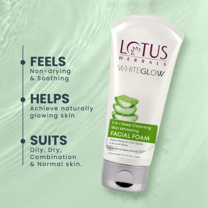 Lotus Herbals Whiteglow 3 In 1 Facial Foam 100g