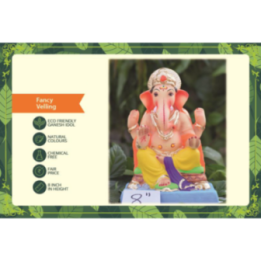Fancy Velling Eco Friendly Ganesha Idol Made of Clay Shadu Mati