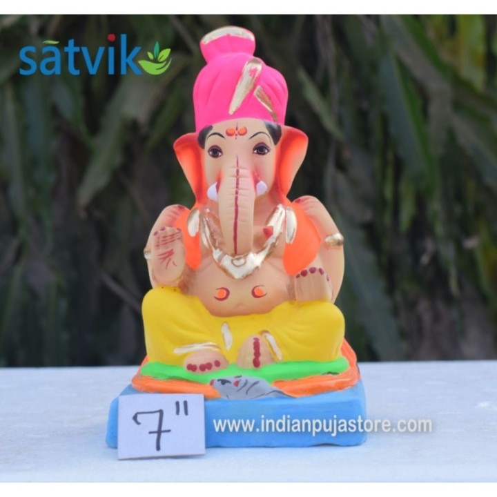 Titwala Feta Eco Friendly Ganesha Idol Made of Clay Shadu Mati