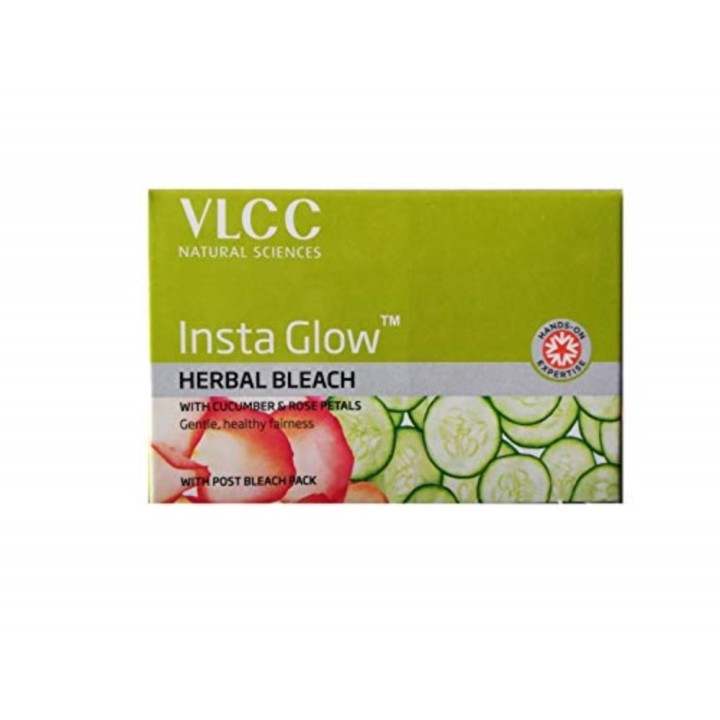 Vlcc Natural Sciences Insta Glow Herbal Bleach, Gentle, Healthy
