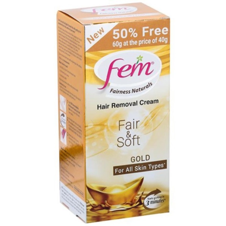 Fem Fairness Naturals Fair & Soft Gold Hair Removal Cream