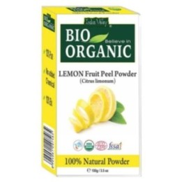 Indus Valley Bio Organic Lemon Fruit Peel Powder (Citrus Limonum) 100g