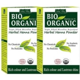 Indus Valley Bio Organic Herbal Henna Powder, Rich Color & Lustrous