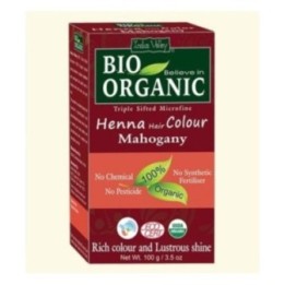 Indus Valley Bio Organic Mahogany Henna Hair Color, Rich Color