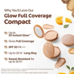 Mamaearth Glow Full Coverage Compact Almond Glow 9g