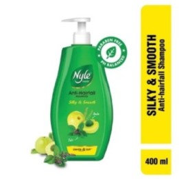 Nyle Naturals Silky & Smooth Anti Hairfall Shampoo With Tulsi & Amla (400ml)