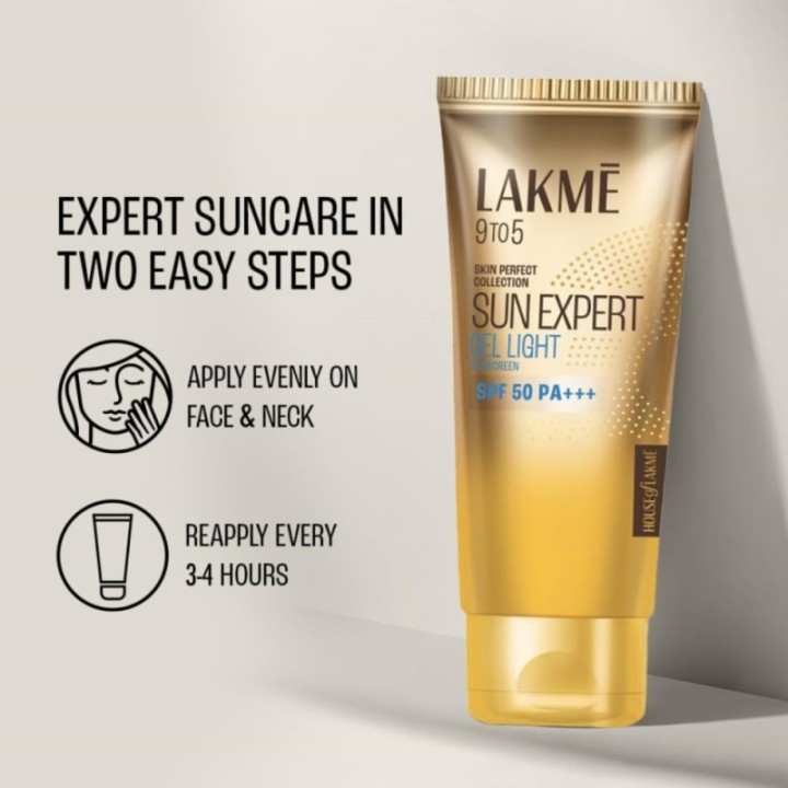 Lakme Sun Expert Ultra Matte Gel SPF 50 PA+++, Quick Absorb