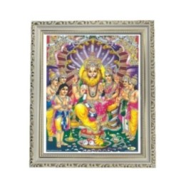 Satvik Narsimha Lakshmi Swamy Narayan Wooden Photo Frame