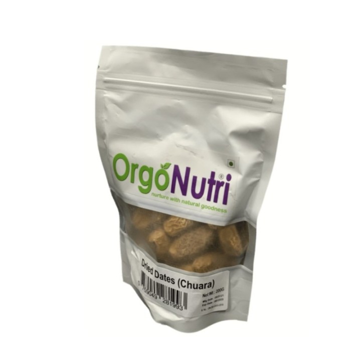 Orgonutri Dried Dates, Chuara (Sukha Khajoor), 100% Natural, Rich