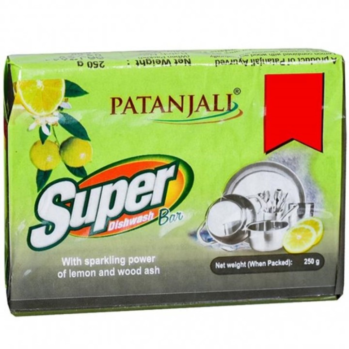 Patanjali Super Dishwash Bar, Pack of 4 ( Each) with Sparkling Power