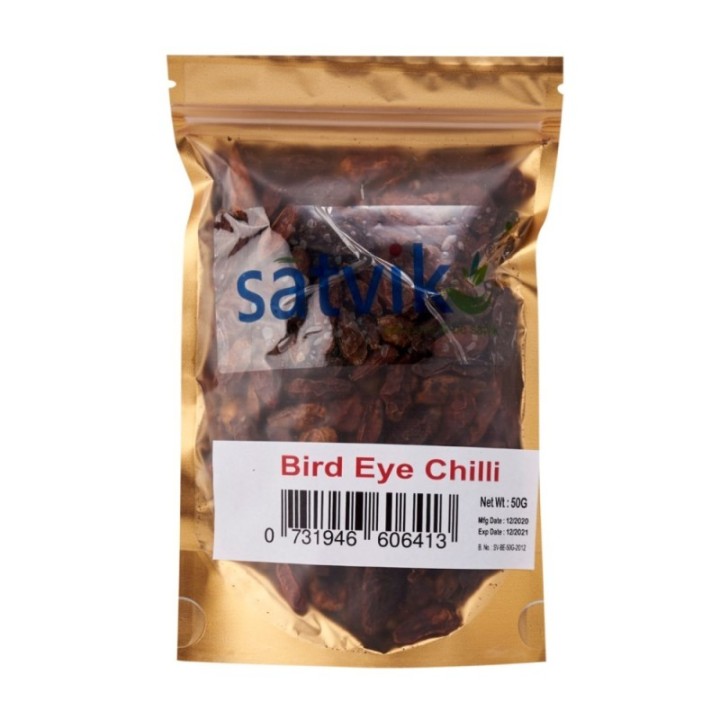 Satvik Bird Eye Chilli Dried (Whole) Pungency 125000 Shu 2Nd Hottest