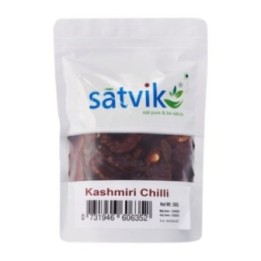 Satvik Kashmiri Chili Dried (Whole) Kashmiri Mirch, Deghi Mirch