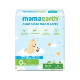 Mamaearth Plant Based Diaper Pants with 2X Absorption, Size Nb