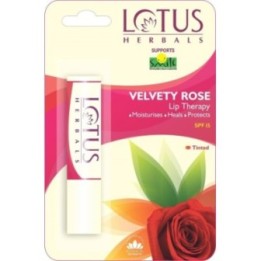 Lotus Herbals Velvety Rose Lip Therapy SPF 15 (Tinted), Moisturizes
