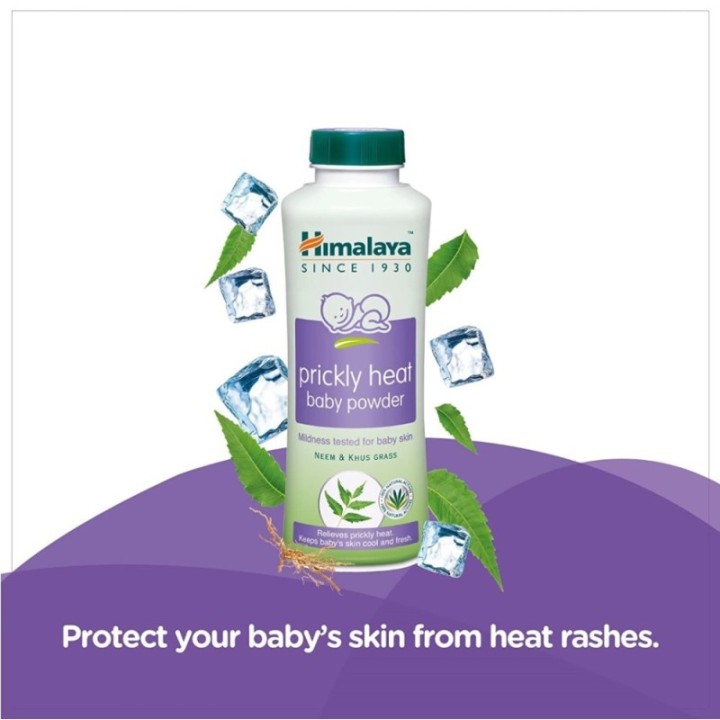 Himalaya Prickly Heat Baby Powder, with Neem & Khus Khus, Relieves