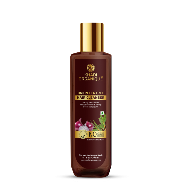 Khadi Organique Onion Tea Tree Hair Cleanser Shampoo (200ml)